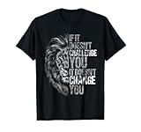 Motivational Training and Fitness Quotes Lion Mindset T-Shirt