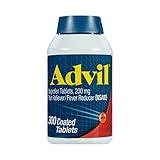 Advil Pain Reliever and Fever Reducer, Pain Relief Medicine with Ibuprofen 200mg for Headache, Backache, Menstrual Pain and Joint Pain Relief - 300 Coated Tablets