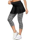 TLLZKFV 80s Outfit for Women 80s 90s Neon Athletic Tennis Skirt Leggings 80s Workout Outfit Costumes Vintage Black L