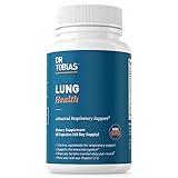 Dr. Tobias Lung Health, Lung Support Supplement with Vitamin C, Butterbur, Quercetin & Bromelain, Lung Cleanse & Detox Formula for Bronchial & Respiratory System, Non-GMO, 60 Capsules, 60 Servings