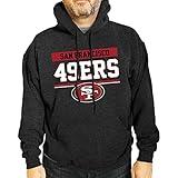 Team Fan Apparel NFL Adult Gameday Charcoal Hooded Sweatshirt - Cotton & Polyester - Stay Warm & Represent Your Team in Style (San Francisco 49ers - Charcoal, Adult Large)