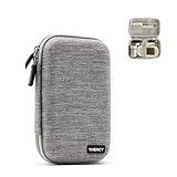 Hard Shell Diabetic Supplies Bag Carrying Case Organizer for Diabetes Testing Kit, Blood Glucose Monitor Kit with Meter, Blood Sugar Test Strips, Lancets, Lancing Device, Alcohol Wipe (A-Gray, Small)