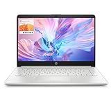 HP Portable Laptop, Student and Business, 14" HD Display, Intel Quad-Core N4120, 8GB DDR4 RAM, 64GB eMMC, 1 Year Office 365, Webcam, RJ-45, HDMI, Wi-Fi, Windows 11 Home, Silver