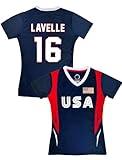 USWNT Players T-Shirt Girls’ Official U.S. Women’s National Soccer Team Association, USA Flag Youth Sizes Tee Top Lavelle (YM)