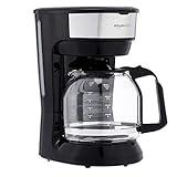 Amazon Basics Coffee Makers, 12-Cup Coffee Machines with Reusable Filter, Coffee Pots, Black & Stainless Steel