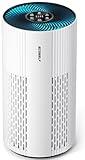 Air Purifiers for Home Large Room, with 20dB Sleep Mode, 360° Air Intake & Outlet, HEPA Air Purifier for Bedroom Pets Cover Up to 1076 Ft², Air Cleaner with 7 Color Light, HAP604, Bright White