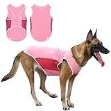 UNIPUP UPF 50+ Sun Protection Sleeveless Dog Shirt for Medium Large Dogs - Breathable Lightweight Sports Fan T-Shirt with Reflective Strips, UV Protective Apparel P23ST00503XXXL