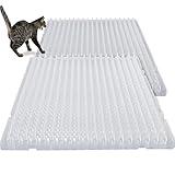 Nuanchu 20 Pcs Cat Repellent Outdoor Indoor Mat，16 x 13 Inch Clear Cat Mat Plastic Cat Deterrent Cat Repellent Mat with Spikes Furniture Plant Couch Protectors from Cats Dogs