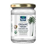 Parachute Naturalz Virgin Coconut Oil | 100% Organic Cooking Oil, Hair Oil and Skin Oil | Cold Pressed | USDA Certified |16 Fl. Oz | Glass Jar