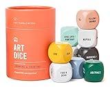 Two Tumbleweeds Art Dice - Drawing & Painting Game for Adults, Artists & Teachers - Set of 9 Dice for Creative Inspiration - Drawing Prompts for Studio and Classroom - Gift for Artist - 1+ Players