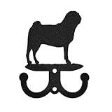 SWEN Products Pug Metal 2 Hook Key Chain Holder Hanger