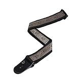 D'Addario Planet Waves 50J04 2-Inch Tubular Webbing with Brown Jaquard Design