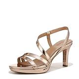 Naturalizer Womens Brenta Heeled Sandal Rose Gold 8 M
