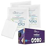 Care Touch Lens Wipes for Eyeglasses- 210 Count Individually Wrapped Pre- Moistened Wipes, 5 x 6 Inch- Camera Lens, Sunglasses and Glasses Cleaner,- Gentle and Portable for Cleaning of Optical Devices