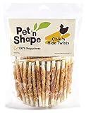 Pet 'n Shape Hide Twists – Chicken Wrapped Rawhide Dog Treats - Small Twist - 2 Pounds