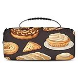 Adornori Bakery Carrying Case Compatible with Nintendo Switch 2, with 20 Games Cartridges, Portable Travel Carry Case Pouch for Accessories & Game Cards, Bread Food