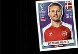 2022 Panini World Cup Qatar Stickers Soccer #DEN6 Simon Kjaer Denmark Group D Officially Licensed Sticker Single Card (small, paper thin 49x69 mm)