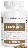 Lions Mane Mushroom Cognition Capsules (120 Capsules) Lions Mane Mushroom Powder Extract Capsules | Brain Supplement, Brain Vitamins, Focus Supplement