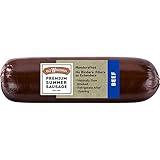 Old Wisconsin Premium Summer Sausage, 100% Natural Meat, Charcuterie, Ready to Eat, High Protein, Low Carb, Keto, Gluten Free, Beef Flavor, 8 Ounce