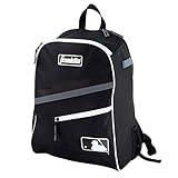 Franklin Sports MLB Baseball Batpack Bag - Youth Baseball, Softball and Teeball Bag - Equipment Backpack For Sports - Holds (2) Bats - Black/Gray