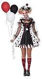 California Costumes Womens Creepy Clown Costume Medium Black