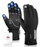 UMEWARM -10℉ Winter Gloves for Cold Weather Made with 3M Insulation, 5-Layer Fabric Snow Ski Gloves Women Men, Windproof & Waterproof Gloves for Men, 10 Touchscreen Fingers Thermal Gloves