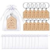 24 Pcs Wooden Welcome Home Keychains Bulk, Home Keychain, Move in Gifts Apartments Bulk, Engraved House Shaped New Homeowner Gift Set for Realtor Clients, Housewarming, Apartment Move in Gifts