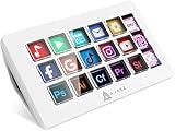 AKP153 Studio Deck, Stream Controller, 15 Macro Keys, Trigger Actions in Apps and Software Like OBS, YouTube, Twitch, Custom Console for Photo and Video Editing, Live Streaming, PC/Mac (White)