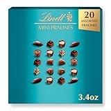 Lindt Mini Pralines, Assorted Chocolate Candy Pralines with Premium Filling, 3.4 oz Box