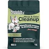 Sprinkle & Sweep Pet Accident Cleanup for all Hard Surface - Non Toxic Quick Pet Mess Cleaner & Odor Remover for Urine, Poop, Vomit, Diarrhea & Potty Training, Travel Pack (4oz)