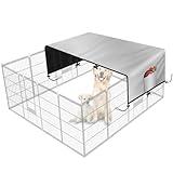 Dog Playpen Cover,Heavy Duty 600D Oxford Fabric with Sun/Rain Dog Play Pen Cover Top Sun Shade Specialized Fits for 24/32/40/45/50" Panels Dog Playpen.(Cover Only)