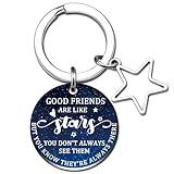 Wrpixe Friendship Gifts Friends Keychain Friend Birthday Gift for Women Men Friend Gifts for Friends Female Long Distance Gift for Bestie Bff Girls Sisters Graduation Christmas Presents for Her Him
