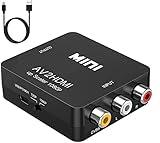 BD&M AV to HDMI Converter, RCA to HDMI Adapter, Composite CVBS Video Audio Support PAL/NTSC for TV/PC/ PS3/ STB/Xbox VHS/VCR/Blue-Ray DVD Players