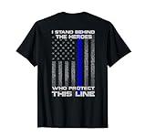 Thin Blue Line Flag Police Hero Law Enforcement Support T-Shirt