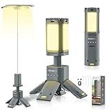 SakerPlus Telescopic Camping Lantern, 14000mAh Rechargeable Camping Lights with Portable Power Supply, Dimmable Magnetic Tent Lamps 6000 Lumen Outdoor Work Lighting for Hiking, Camping, Home Emergency
