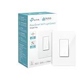 Kasa Smart Light Switch HS200, Single Pole, Needs Neutral Wire, 2.4GHz Wi-Fi Light Switch Works with Alexa and Google Home, UL Certified, No Hub Required , White, HS200