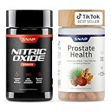 Snap Supplements Prostate Health & Nitric Oxide Supplement Bundle for Men, 90 Vegetarian Capsules Each