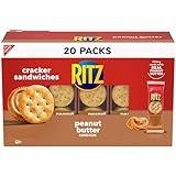 RITZ Peanut Butter Sandwich Crackers, 20 Snack Packs (6 Crackers Per Pack)