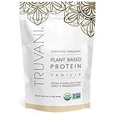 Truvani Vegan Pea Protein Powder | Vanilla | 20g Organic Plant Based Protein Per Serving | 20 Servings | Keto | Gluten & Dairy Free | Low Carb | No Added Sugar