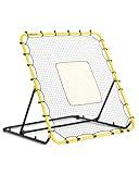 SKLZ Fielding Trainer - Baseball & Softball Pitch-Back Rebound Net - Ground, Line Drive & Fly Ball Return Settings - 4 x 4.5-Foot Steel Frame, UV & Weather Resistant Bungee Net, Easy-Fold Design