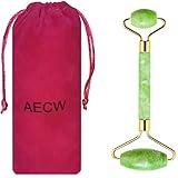 AECW Natural Jade Roller for Face Eyes Tool Jade Facial Roller Noiseless Facial Massage Roller