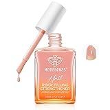 modelones Nail Strengthener Nail Hardener Extra Strong and Growth Jelly Nude Nail Repair for Damaged Nails Strengthening Polish Ridge Filler for Nails 15ml 0.5 Fl oz