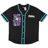 Marvel Venom Mens Baseball Jersey Legends Venom Baseball Jersey Men Black Custom Baseball Jersey Venom Shirt Baseball Jerseys Comics Venom Baseball Shirts for Men (Medium)