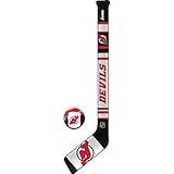 Franklin Sports New Jersey Devils NHL Mini Soft Hockey Stick Set - NHL Team Soft Foam Mini Hockey Stick and Ball Set - Great Toy for Kids