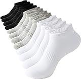 Irisbear Ankle Socks for Women Running Athletic Low Cut Tab Socks Sports No Show Socks 6-Pairs White/Black/Gray