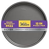 Wilton Silver Non Stick 12 in. Pizza Pan, Stainless Steel Bakeware, Made without PFAS