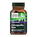 Gaia Herbs, Ashwagandha Root Vegan Liquid Phyto Capsules - Stress Relief, Immune Support Supplement, Balanced Energy Levels and Mood, 60-Count (Pack of 1)