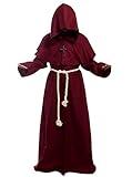 GOLDSTITCH Friar Medieval Hooded Monk Renaissance Priest Robe Costume Cosplay