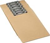 Amazon Basics Hardboard Office Clipboard, 6-Pack, Brown