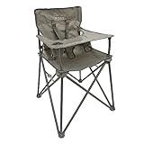 ciao! baby Portable High Chair for Babies and Toddlers, Compact Folding Travel High Chair with Carry Bag for Outdoor Camping, Picnics, Beach Days, and More (Dove Grey)